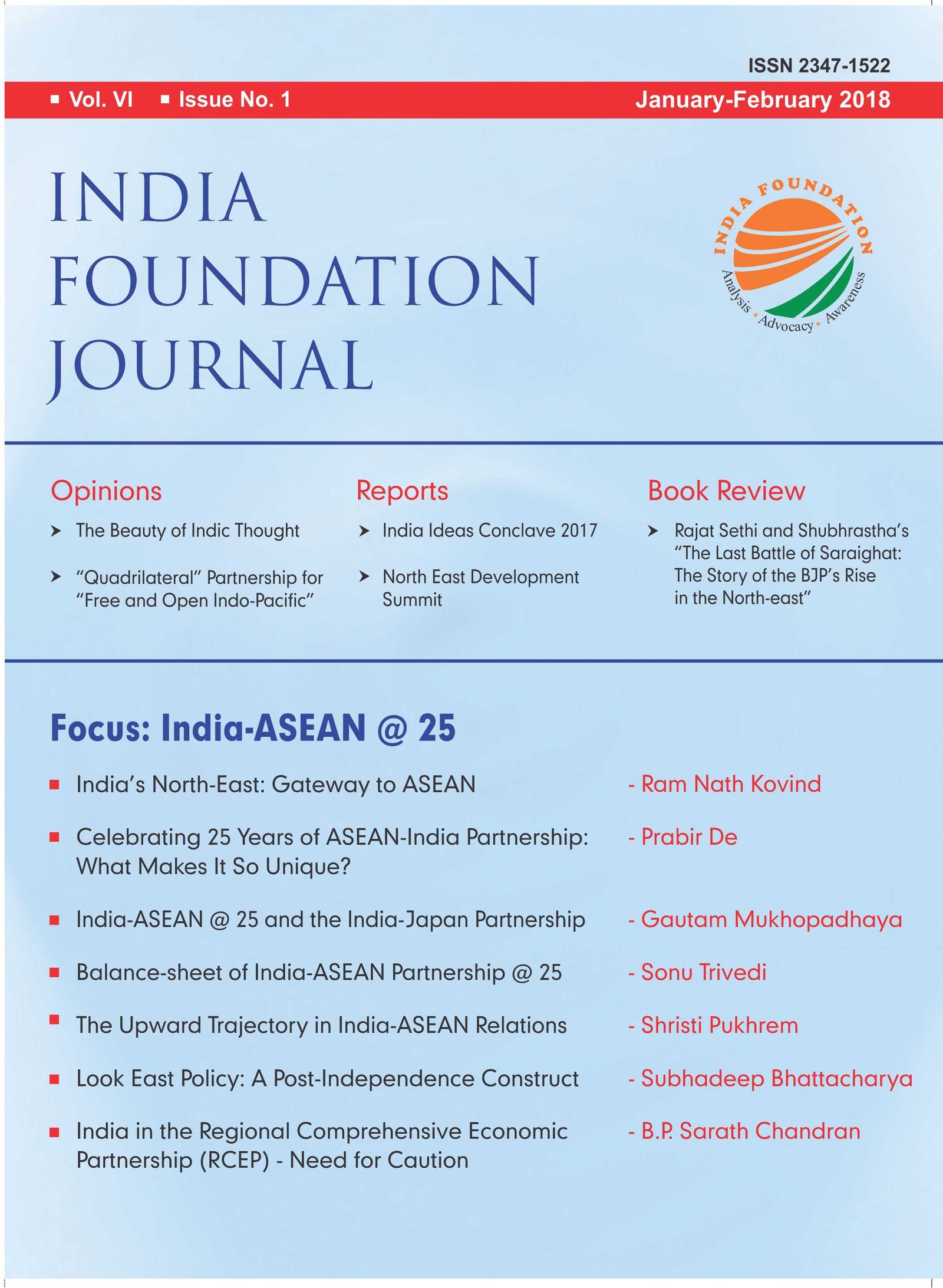 India Foundation Journal January February 2018