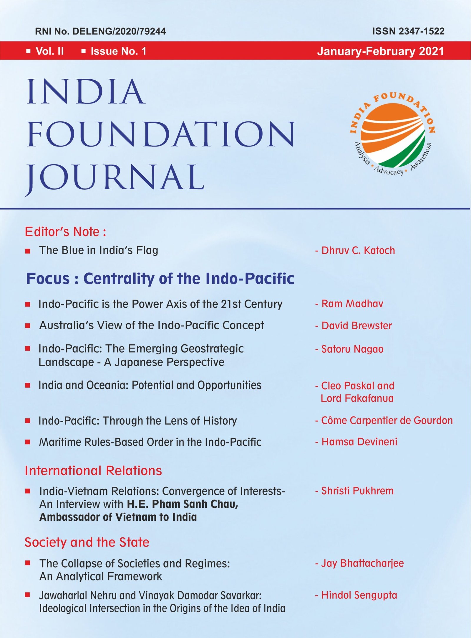 India Foundation Journal January-February 2021