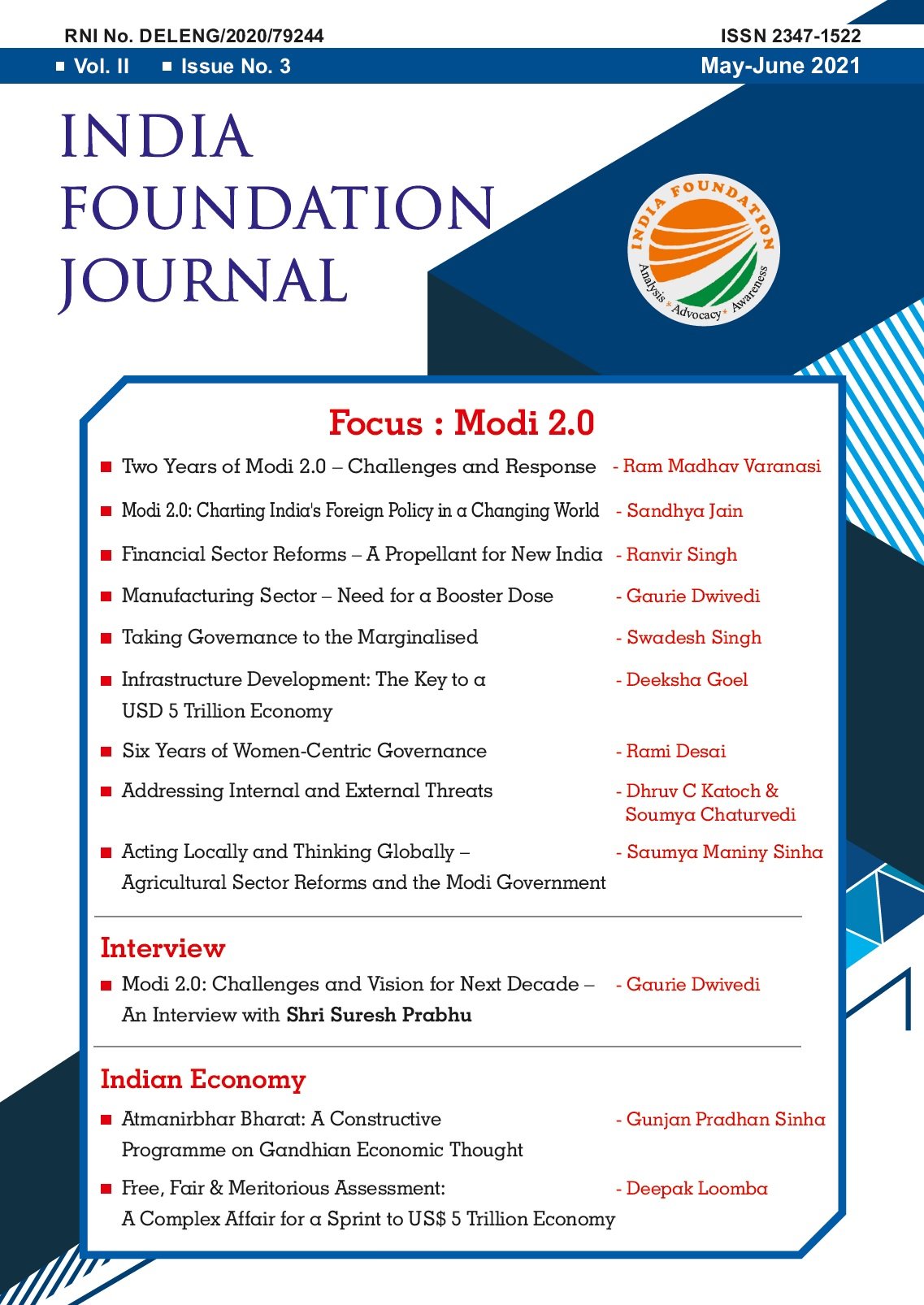 India Foundation Journal May-June 2021