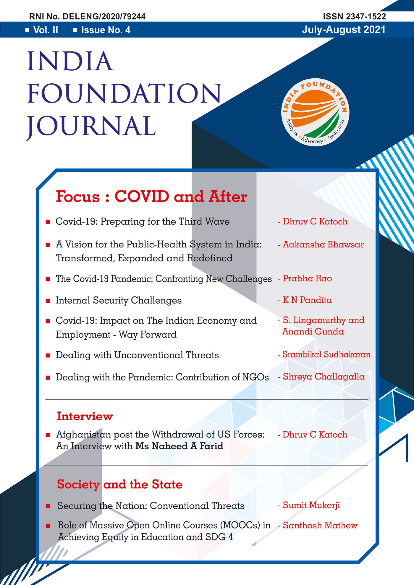 India Foundation Journal July-August 2021