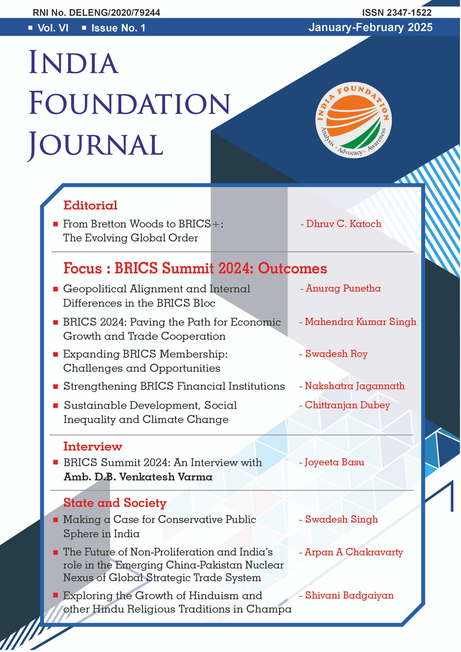 JanFeb 2025 India Foundation Journal India Foundation