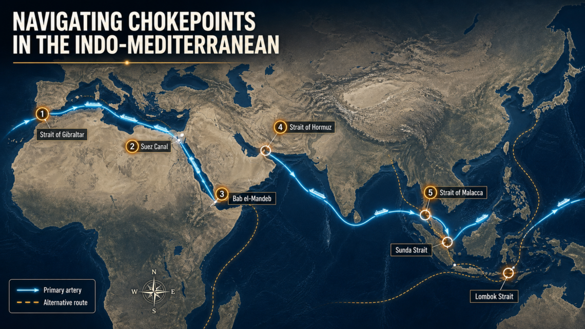 Navigating Chokepoints: The Indo-Mediterranean Corridor and India’s Vision 2047